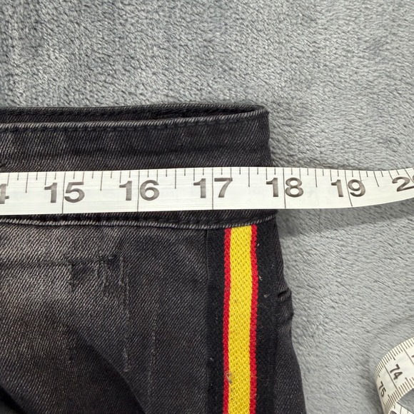 Kilogram Mens Distressed Paint Splatter Fade Side Stripe Jeans Black Size 36X31 - Picture 4 of 10